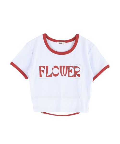EVRIS（エヴリス）の「FLOWERストラップクロップドＴシャツ（Tシャツ/カットソー・レディース・ホワイト/ブルー/カーキ・FREE）」の22枚目の写真