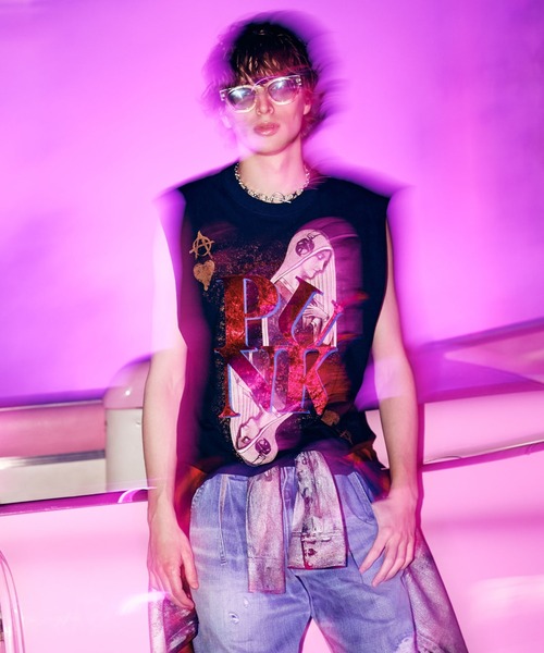 glamb PUNK タンクトップ M セール】Punk Prayer Tank Top / パンクプレイヤータンクトップ