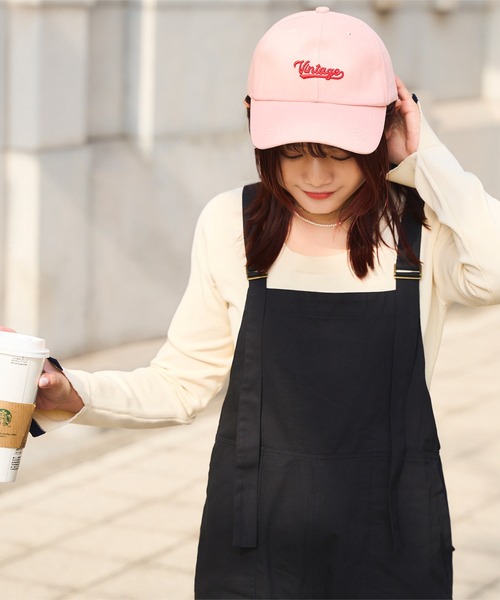 KOBE LETTUCE（コウベレタス）の「[ みーちゃんセレクト ] ロゴキャップ（キャップ・レディース・ネイビー/ピンク/アイボリー系/ブラック・FREE）」の9枚目の写真