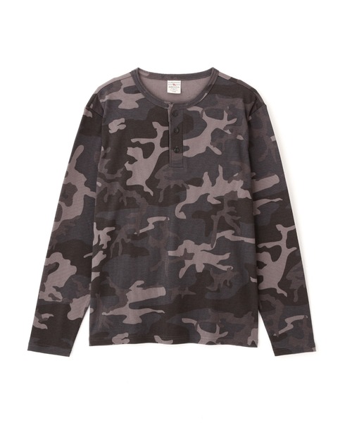 AVIREX（アヴィレックス）の「《WEB限定》DAILY RIB LONG SLEEVE HENLEY NECK T-SHIRT "CAMOUFLAGE" / リブ ヘンリーネック 長袖Tシャツ "カモフラージュ" デイリーウェア / AVIREX / アヴィレックス（Tシャツ/カットソー・メンズ・グレー系カモフラージュ/グリーン系カモフラージュ・SMALL/MEDIUM/LARGE/X-LARGE）」の7枚目の写真