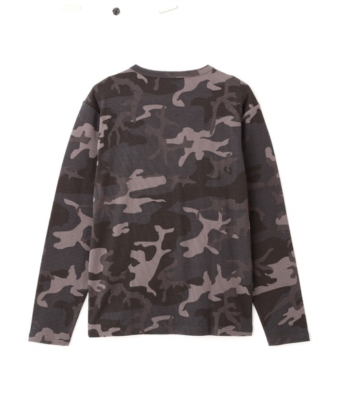 AVIREX（アヴィレックス）の「《WEB限定》DAILY RIB LONG SLEEVE HENLEY NECK T-SHIRT "CAMOUFLAGE" / リブ ヘンリーネック 長袖Tシャツ "カモフラージュ" デイリーウェア / AVIREX / アヴィレックス（Tシャツ/カットソー・メンズ・グレー系カモフラージュ/グリーン系カモフラージュ・SMALL/MEDIUM/LARGE/X-LARGE）」の8枚目の写真