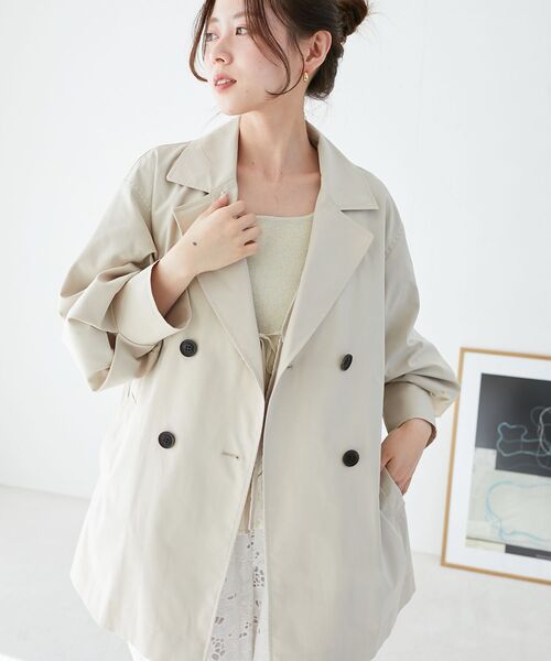 le.coeur blanc（ルクールブラン）の「ボリュームスリーブライトトレンチコート（トレンチコート・レディース・ベージュ/ライトベージュ・38）」の4枚目の写真