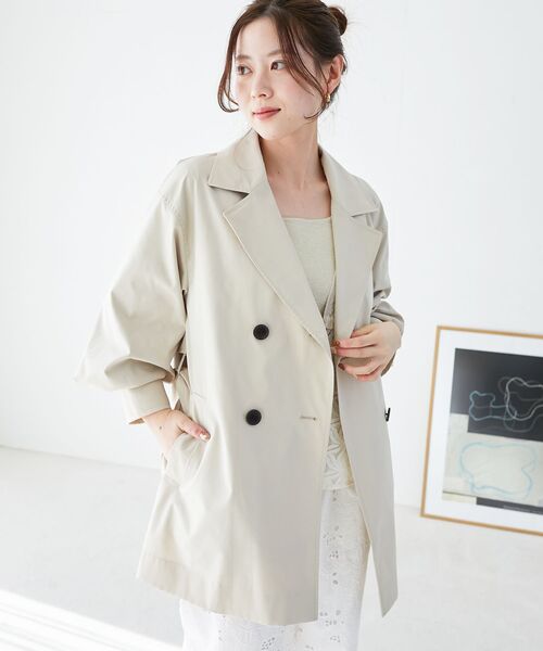le.coeur blanc（ルクールブラン）の「ボリュームスリーブライトトレンチコート（トレンチコート・レディース・ベージュ/ライトベージュ・38）」の5枚目の写真