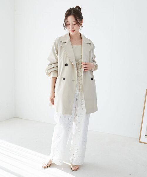 le.coeur blanc（ルクールブラン）の「ボリュームスリーブライトトレンチコート（トレンチコート・レディース・ベージュ/ライトベージュ・38）」の10枚目の写真