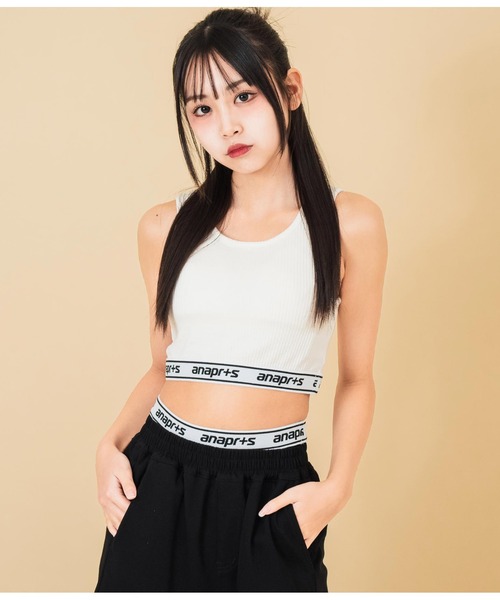 セール】ANAPR+S【リラスポ】パッド入りリブタンク（タンクトップ