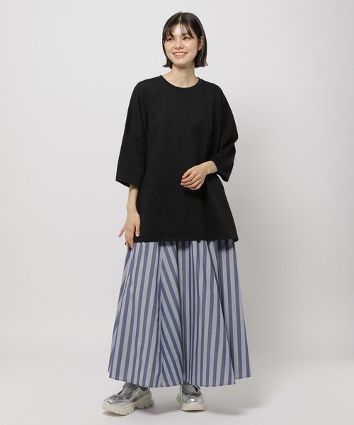 niko and...（ニコアンド）の「COLORマイスターサラットTシャツ（Tシャツ/カットソー・レディース・ネイビー/オフホワイト/イエロー/ブラック・LARGE/MEDIUM）」の9枚目の写真