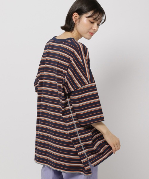 niko and...（ニコアンド）の「COLORマイスターサラットTシャツ（Tシャツ/カットソー・レディース・ネイビー/オフホワイト/イエロー/ブラック・LARGE/MEDIUM）」の17枚目の写真