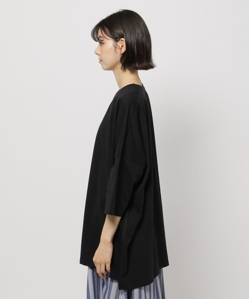 niko and...（ニコアンド）の「COLORマイスターサラットTシャツ（Tシャツ/カットソー・レディース・ネイビー/オフホワイト/イエロー/ブラック・LARGE/MEDIUM）」の19枚目の写真