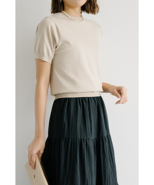 M.deux(エムドゥ)の「シルキータッチサマーニット(ニット/セーター・レディース・ブラック/その他/グレー/その他1/ベージュ・MEDIUM)」の4枚目の写真