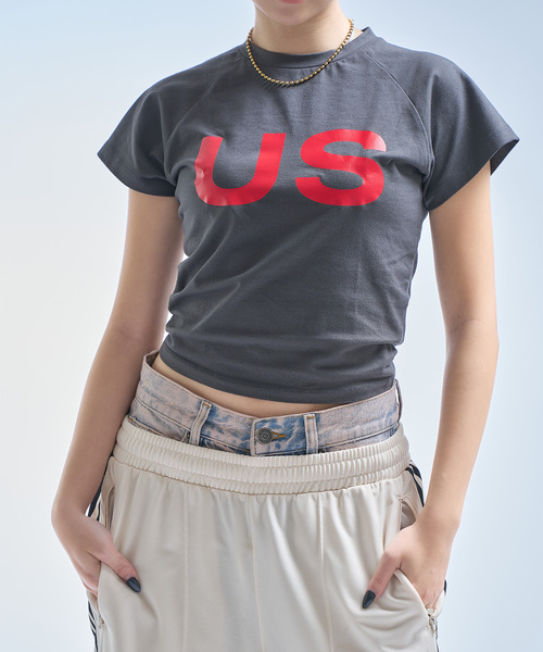 s/e/o(エスイーオー)の「【Geek Office / ギークオフィス】別注 s/e/o / エスイーオー US ロゴ ミニ Tシャツ(Tシャツ/カットソー・レディース・チャコールグレー・FREE)」の19枚目の写真