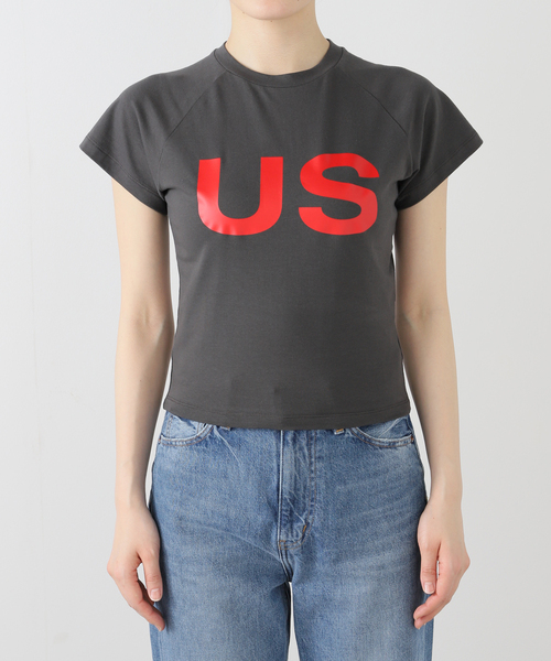 s/e/o(エスイーオー)の「【Geek Office / ギークオフィス】別注 s/e/o / エスイーオー US ロゴ ミニ Tシャツ(Tシャツ/カットソー・レディース・チャコールグレー・FREE)」の7枚目の写真