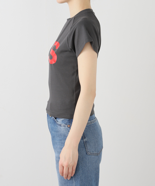 s/e/o(エスイーオー)の「【Geek Office / ギークオフィス】別注 s/e/o / エスイーオー US ロゴ ミニ Tシャツ(Tシャツ/カットソー・レディース・チャコールグレー・FREE)」の8枚目の写真