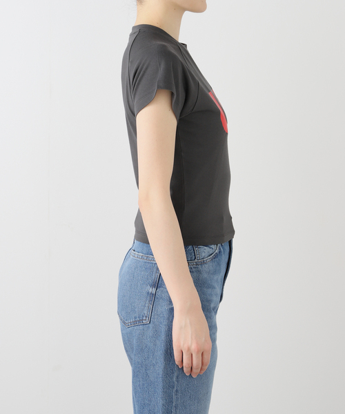 s/e/o(エスイーオー)の「【Geek Office / ギークオフィス】別注 s/e/o / エスイーオー US ロゴ ミニ Tシャツ(Tシャツ/カットソー・レディース・チャコールグレー・FREE)」の10枚目の写真
