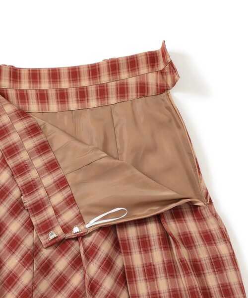 Ray BEAMS（レイビームス）の「チェック プリーツ スカート（スカート・レディース・ホワイト×ブラック/ブラウン・0/1）」の16枚目の写真