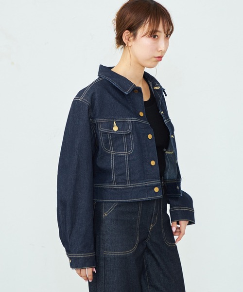 Lee デニムセットアップ Lee デニムジャケット gジャン Lee/リー「リジッド/生デニム