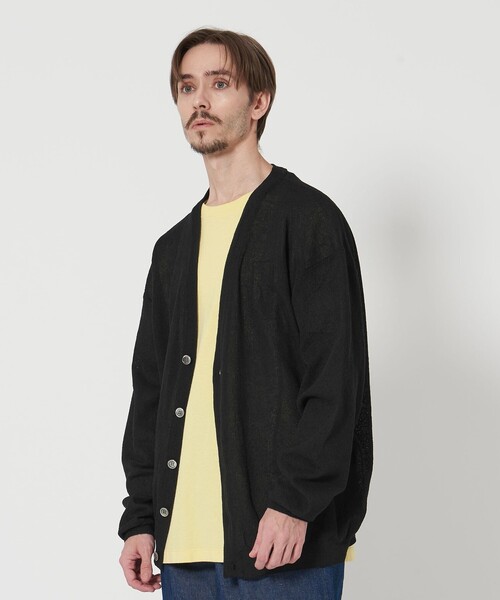 BEAUTY&YOUTH UNITED ARROWS(ビューティーアンドユースユナイテッドアローズ)の「エア ミラノ Vネック カーディガン デオドラント‐抗菌・防臭‐(カーディガン/ボレロ・メンズ・オリーブ/ブラック/ライトグレー・L/XL/S/M)」の7枚目の写真