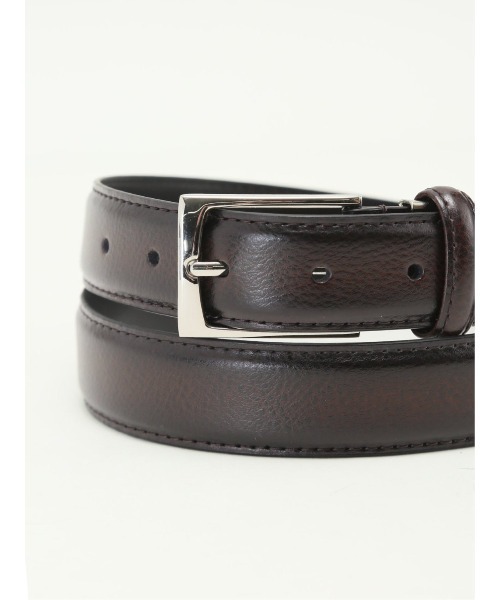 TAKA-Q（タカキュー）の「【 シングルピン 】タカキュー シュリンク型押しレザーベルト（ベルト・メンズ・ダークウッド/ブラック・FREE）」の10枚目の写真