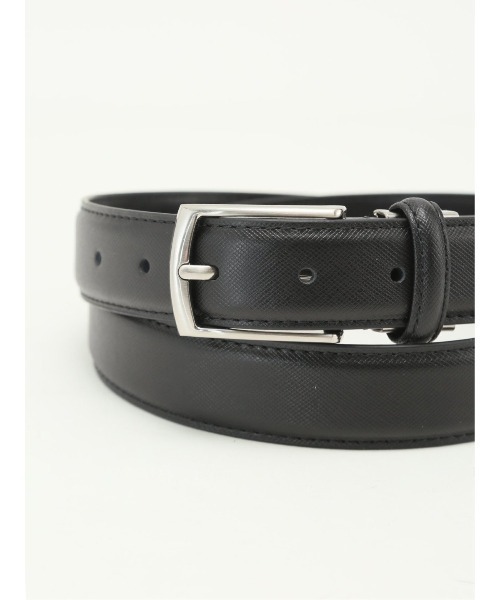 TAKA-Q（タカキュー）の「【 シングルピン 】タカキュー シュリンク型押しレザーベルト（ベルト・メンズ・ダークウッド/ブラック・FREE）」の6枚目の写真