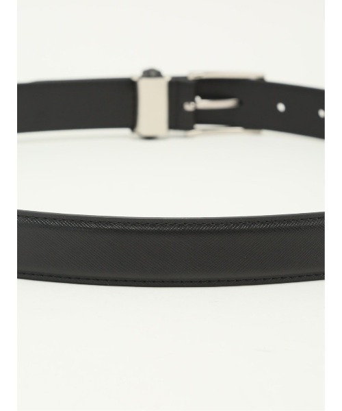 TAKA-Q（タカキュー）の「【 シングルピン 】タカキュー シュリンク型押しレザーベルト（ベルト・メンズ・ダークウッド/ブラック・FREE）」の4枚目の写真