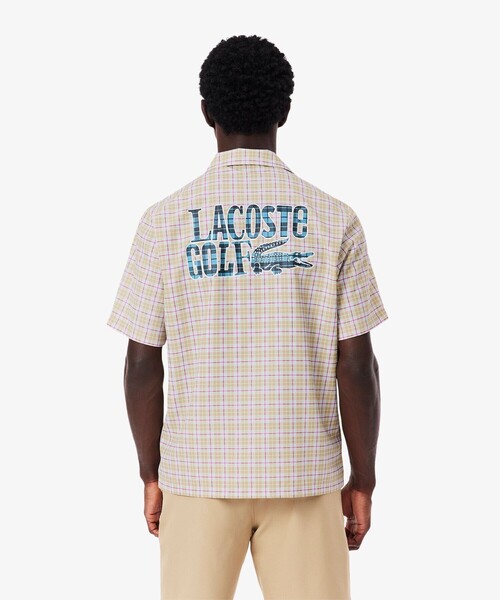 LACOSTE ラコステ　コットンリネンシャツドレス　40 ネイビー　ゴルフ コットンリネンシャツドレス EF7765L - ラコステ（LACOSTE）公式