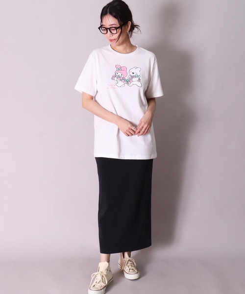 sanrio(サンリオ)の「(SK)【sanrio】すこぶる動くウサギ コラボ Tシャツ(Tシャツ/カットソー・レディース・ホワイト系1/ホワイト系2/ホワイト系3・FREE)」の16枚目の写真
