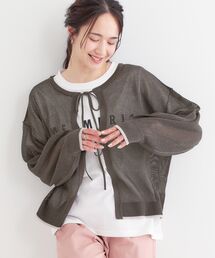 Cutie Blonde（キューティーブロンド）の「【S-LL/2点セット】前後2WAYで着られるメッシュニット＋ロゴTシャツ（その他トップス・レディース）」