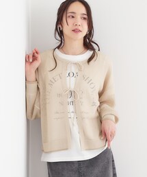 Cutie Blonde | 【S-LL/2点セット】前後2WAYで着られるメッシュニット+ロゴTシャツ(その他トップス)