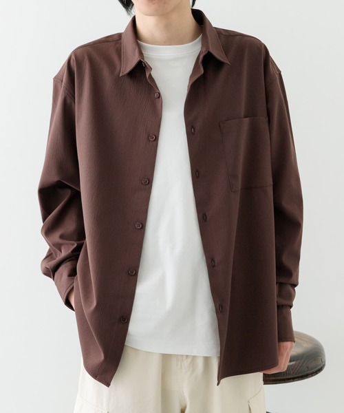 ITEMS URBANRESEARCH（アイテムズ アーバンリサーチ）の「『セットアップ対応』ヨウリュウレギュラーカラー長袖シャツ（シャツ/ブラウス・メンズ・ブラック/ネイビー/ブラウン・MEDIUM/LARGE）」の16枚目の写真