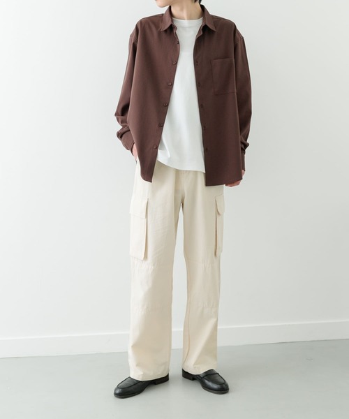 ITEMS URBANRESEARCH（アイテムズ アーバンリサーチ）の「『セットアップ対応』ヨウリュウレギュラーカラー長袖シャツ（シャツ/ブラウス・メンズ・ブラック/ネイビー/ブラウン・MEDIUM/LARGE）」の19枚目の写真