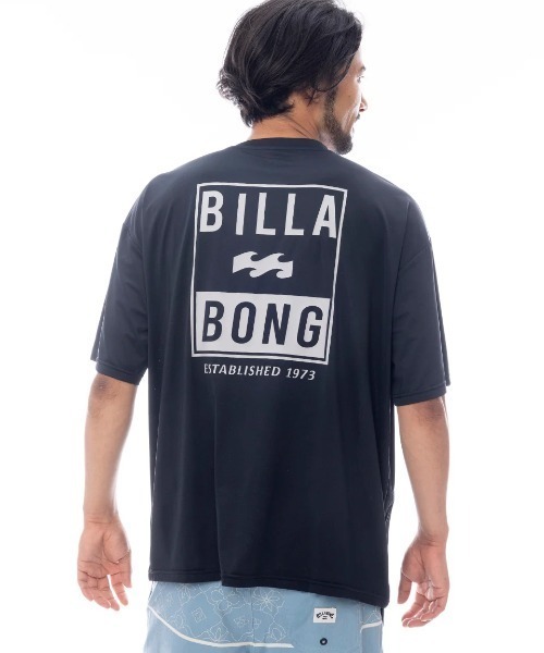 BILLABONG(ビラボン)の「BILLABONG メンズ AIR DRY MESH HALF SLEEVE サーフTシャツ 【2025年春夏モデル】/ビラボン水陸両用水陸両用サイドポケット付きバックプリント半袖ラッシュガード(水着)(ラッシュガード・メンズ・ブラック/パープル/ライトベージュ・MEDIUM/LARGE/X-LARGE)」の4枚目の写真