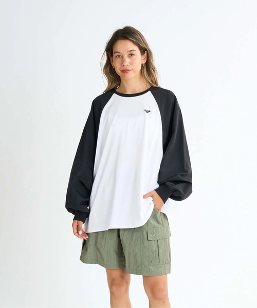 tシャツ LA PALMA /ロキシー水陸両用サンプロテクションラグランスリーブトップス（水着） レディース ROXY tシャツ LA PALMA /ロキシー水陸両用サンプロテクション