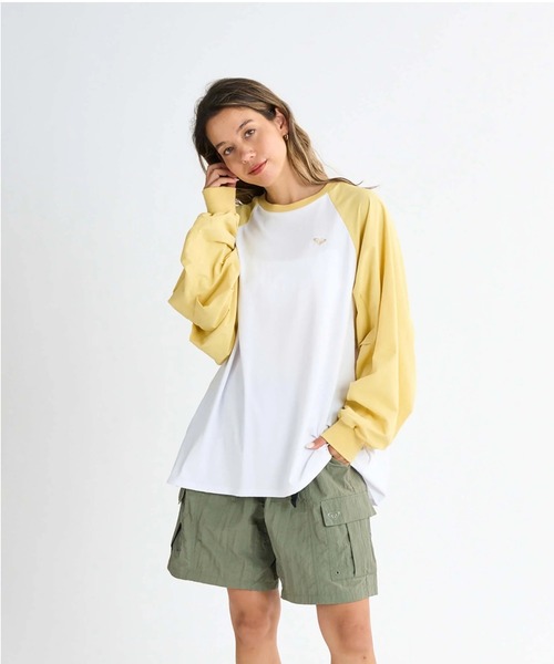 ROXY(ロキシー)の「LA PALMA /ロキシー水陸両用サンプロテクションラグランスリーブトップス(水着)(Tシャツ/カットソー・レディース・ブラック系その他/ブラック/イエロー・LARGE/MEDIUM/SMALL)」の21枚目の写真