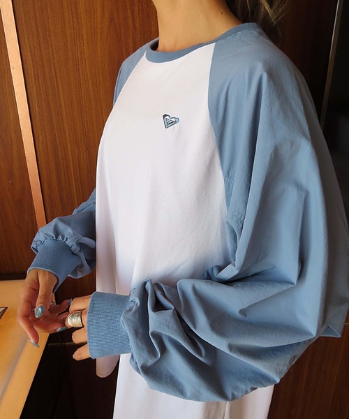 ROXY(ロキシー)の「LA PALMA /ロキシー水陸両用サンプロテクションラグランスリーブトップス(水着)(Tシャツ/カットソー・レディース・ブラック系その他/ブラック/イエロー・LARGE/MEDIUM/SMALL)」の9枚目の写真