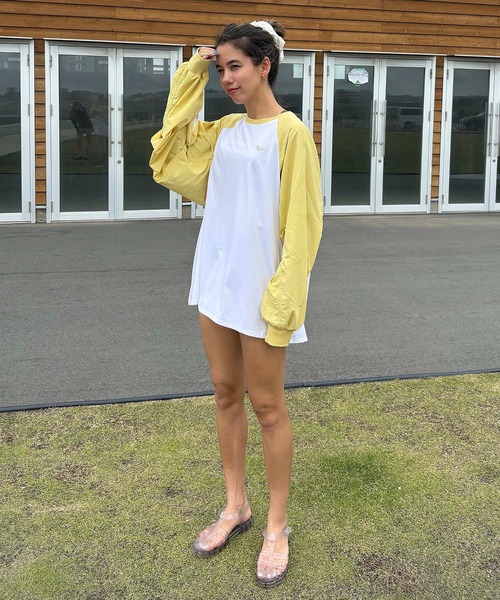 ROXY(ロキシー)の「LA PALMA /ロキシー水陸両用サンプロテクションラグランスリーブトップス(水着)(Tシャツ/カットソー・レディース・ブラック系その他/ブラック/イエロー・LARGE/MEDIUM/SMALL)」の13枚目の写真