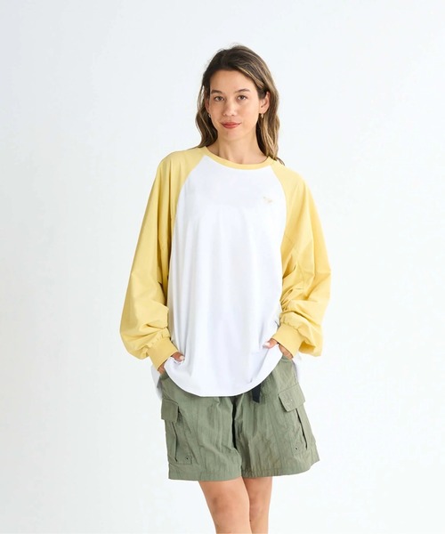 ROXY(ロキシー)の「LA PALMA /ロキシー水陸両用サンプロテクションラグランスリーブトップス(水着)(Tシャツ/カットソー・レディース・ブラック系その他/ブラック/イエロー・LARGE/MEDIUM/SMALL)」の10枚目の写真