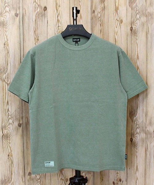 schott(ショット)の「PIGMENT O/D SS T-SHIRT(Tシャツ/カットソー・メンズ・ホワイト/ブラウン/ブラック/ブルー/セージグリーン・M/L/XL/XXL)」の4枚目の写真