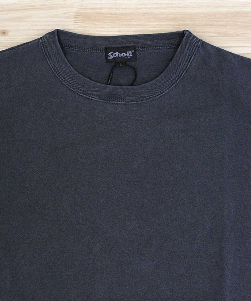schott(ショット)の「PIGMENT O/D SS T-SHIRT(Tシャツ/カットソー・メンズ・ホワイト/ブラウン/ブラック/ブルー/セージグリーン・M/L/XL/XXL)」の10枚目の写真