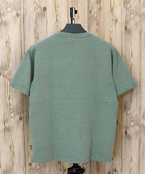 schott(ショット)の「PIGMENT O/D SS T-SHIRT(Tシャツ/カットソー・メンズ・ホワイト/ブラウン/ブラック/ブルー/セージグリーン・M/L/XL/XXL)」の17枚目の写真
