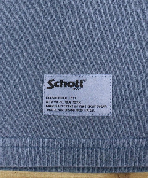 schott(ショット)の「PIGMENT O/D SS T-SHIRT(Tシャツ/カットソー・メンズ・ホワイト/ブラウン/ブラック/ブルー/セージグリーン・M/L/XL/XXL)」の20枚目の写真