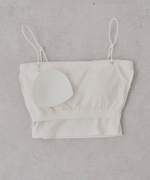 Chico（チコ）の「取り外しキャミストラップリブベアトップ（キャミソール・レディース・ブルー/ピンク/ホワイト/ネイビー・FREE）」の17枚目の写真