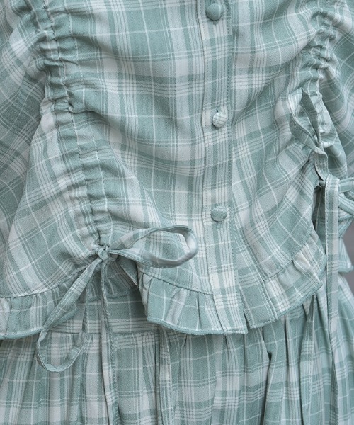 axes femme（アクシーズファム）の「ショート丈ドロストブラウス（シャツ/ブラウス・レディース・ブラック/ネイビー/ミント・FREE）」の11枚目の写真