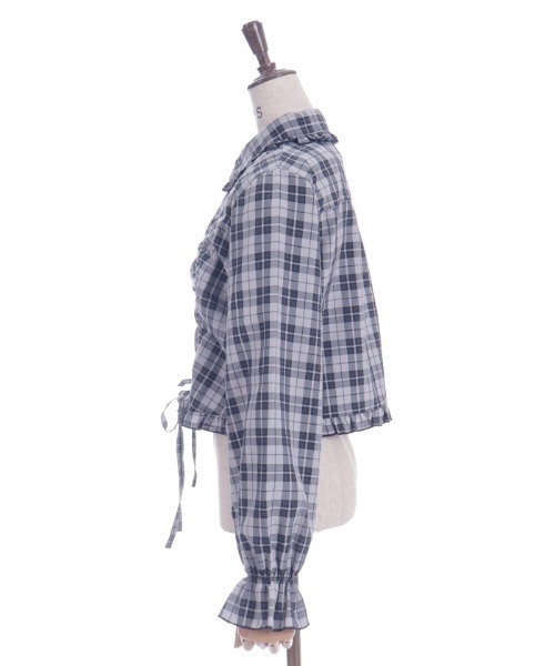 axes femme（アクシーズファム）の「ショート丈ドロストブラウス（シャツ/ブラウス・レディース・ブラック/ネイビー/ミント・FREE）」の15枚目の写真