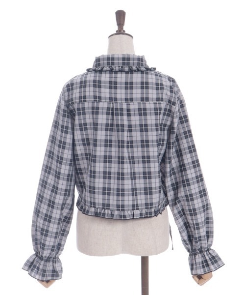 axes femme（アクシーズファム）の「ショート丈ドロストブラウス（シャツ/ブラウス・レディース・ブラック/ネイビー/ミント・FREE）」の16枚目の写真