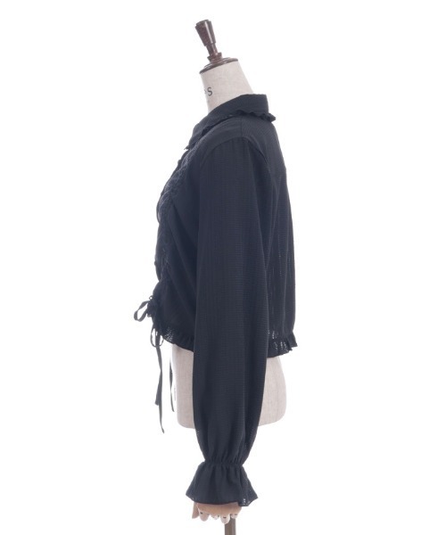 axes femme（アクシーズファム）の「ショート丈ドロストブラウス（シャツ/ブラウス・レディース・ブラック/ネイビー/ミント・FREE）」の22枚目の写真