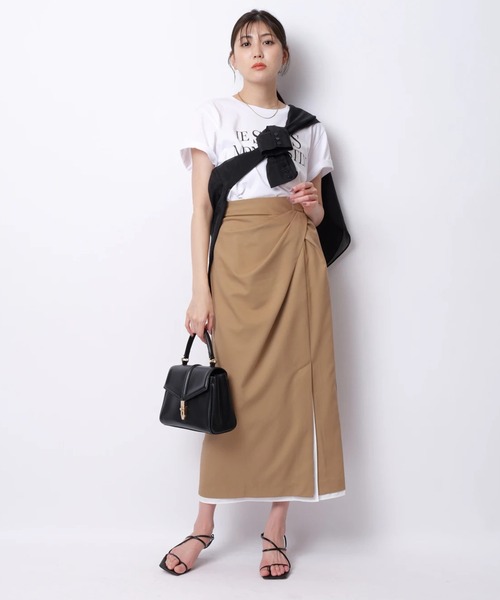 Mystrada（マイストラーダ）の「レイヤードドレープスカート（スカート