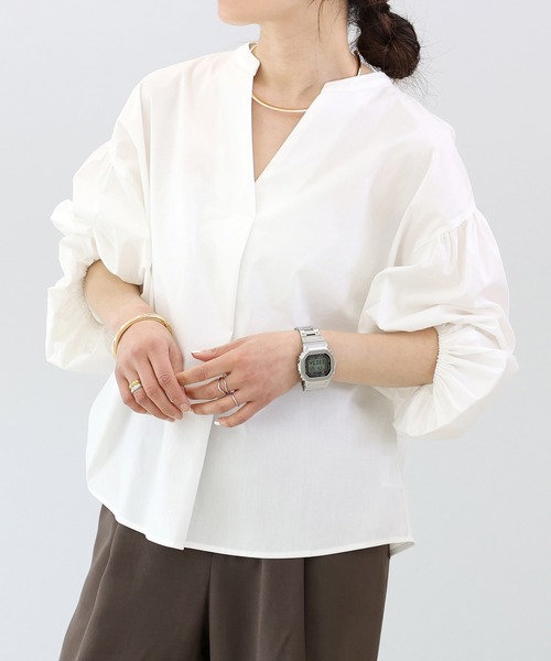 Aletta vita(アレッタビータ)の「バルーンスリーブスキッパーブラウス(シャツ/ブラウス・レディース・オフホワイト/サックスブルー/ブラック・FREE)」の2枚目の写真