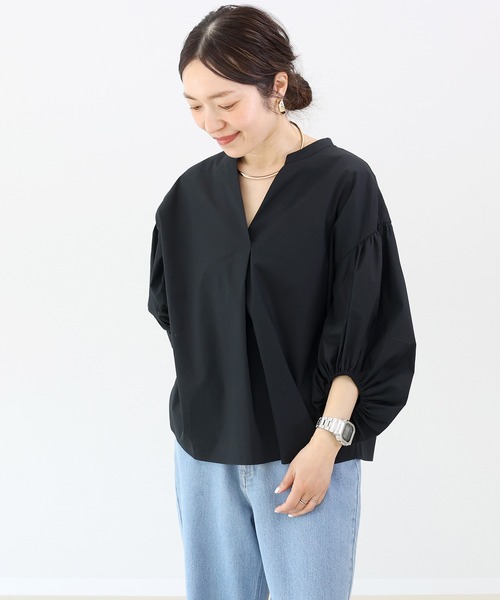 Aletta vita(アレッタビータ)の「バルーンスリーブスキッパーブラウス(シャツ/ブラウス・レディース・オフホワイト/サックスブルー/ブラック・FREE)」の10枚目の写真
