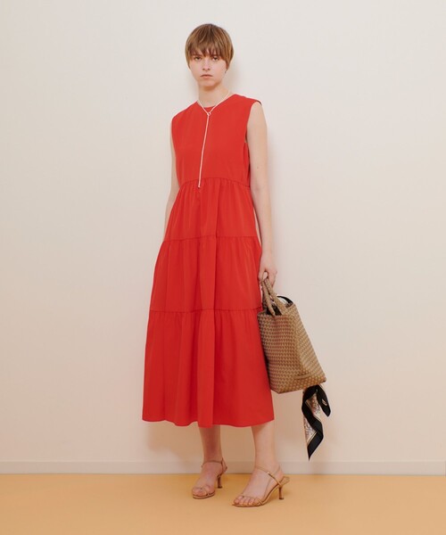 美品 シャンブレータフタティアード ワンピース イベント シャンブレータフタティアード ワンピース | ANAYI/アナイ