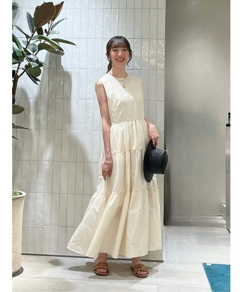 【美品】allureville タイプライターティアードワンピース　レッドS タイプライターティアードワンピース | allureville (Women
