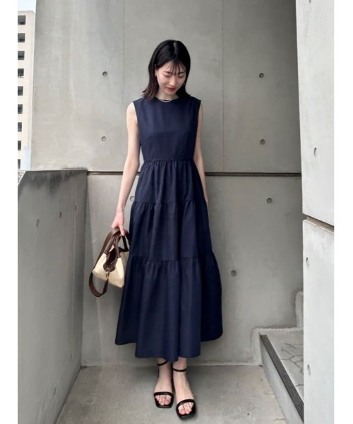 美品♡【allureville】タイプライターティアードワンピース セール】タイプライターティアードワンピース（ワンピース